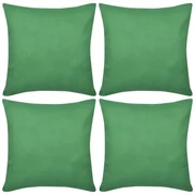 vidaXL Kussenhoezen katoen 40 x 40 cm groen 4 stuks