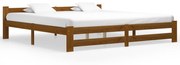 vidaXL Bedframe massief grenenhout honingbruin 200x200 cm