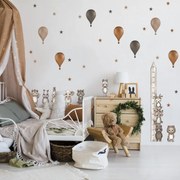 INSPIO Grote set van Scandinavische dieren stickers in bruine tinten