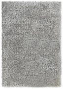 vidaXL Vloerkleed shaggy hoogpolig 50 mm 140x200 cm grijs