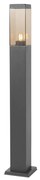 Smart buitenlamp met dimmer paal antraciet met smoke 80 cm incl. Wifi P45 - Malios E27 IP44 Buitenverlichting