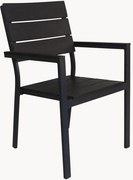 Tuinstoelen met armleuning Levels, stapelbaar, 2-delig