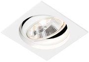 Set van 6 Vierkante inbouwspot wit verstelbaar - Chuck 111 GU10 Binnenverlichting Lamp