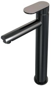 Brauer Gunmetal Edition Wastafelmengkraan opbouw - hoog - model C - PVD - geborsteld gunmetal 5-GM-002-HD3