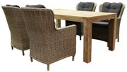 Marina Krista dining tuinset 180x95x77,5 cm 5-delig teak