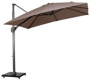 Challenger T1 telescope premium zweefparasol 350x350 cm havanna