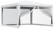 vidaXL Partytent met 4 mesh zijwanden 4x4 m wit