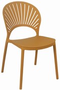 SOLEIL Mosterdkleurig - MODERNE STOEL VOOR KEUKEN, TERRAS (STAPELBAAR)