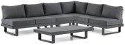 Hoek loungeset 6 personen Aluminium Grijs  Lifestyle Garden Furniture Lorenzo