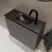 Mondiaz Ture 60cm toiletmeubel dark grey met wastafel urban midden 1 kraangat