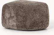 Ovale teddy bouclé ottoman Wolke