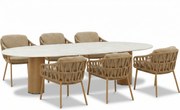 Tuinset 6 personen  Rope Taupe 4 Seasons Outdoor Biarritz/Colorado