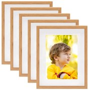 vidaXL Fotolijsten 5 st voor 15x20 cm foto 3D 21x29,7 cm eikenkleurig