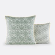 Kussensloop in gewassen katoen, Jaipur groen