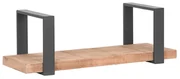 LABEL51 Wandschap Slam M 60x23x20 cm hout/gebrand staalkleurig