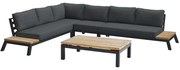 4 Seasons Outdoor Empire platform hoek loungeset 5 delig aluminium