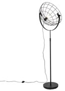 Industriële vloerlamp zwart 50 cm verstelbaar - Hanze