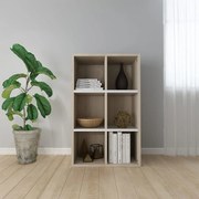 vidaXL Boekenkast/dressoir 66x30x97,8 cm bewerkt hout wit sonoma eiken