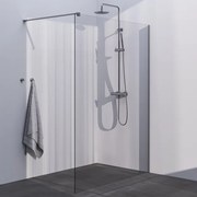 BRAUER Season Inloopdouche - helder glas - 140x200cm - geborsteld RVS GS-SEIC1H140200NG