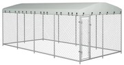 vidaXL Hondenkennel voor buiten met dak 8x4x2,3 m