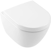 Villeroy & Boch subway 2.0 wandclosetset diepspoel compact randloos directflush 35.5x48cm met closetzitting wit 1024232/1025456