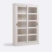 Vitrine boekenkast met 2 schuifdeuren, Lunja