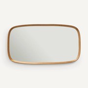 Rechthoekige spiegel in massief eik, H110cm, Orion