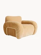 Handgemaakte fluwelen lounge fauteuil Arc