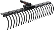 VEVOR 60-inch aanhangerhark met 21 stalen spiraaltanden, te bevestigen aan 48-inch of 60-inch gereedschapsstangen en 3-punts hefsystemen