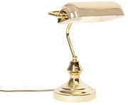 Klassieke tafellamp/notarislamp messing - Banker