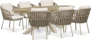 Tuinset 6 personen 240 cm Rope Zand/Beige Coco Elara/Brookline