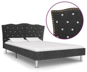 vidaXL Bedframe stof donkergrijs 140x200 cm