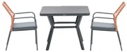 Garden Impressions Ross tuinset 3-delig koper - Mina tuintafel 90x90 cm