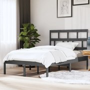 vidaXL Bedframe massief grenenhout grijs 140x200 cm