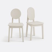 Set van 2 stoelen in essenhout , Tribal