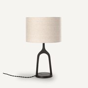 Taffellamp in metaal en linnen Jakomé