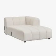 Rechter Chaise Longue Module Voor Eliot Modulaire Bank Crèmebeige Boucléstof - Sklum