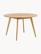 Ronde eettafel Yumi van eikenhout, Ø 115 cm