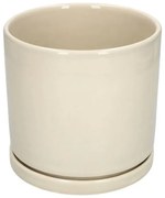 Bloempot met schotel, aardewerk, oudroze,Ø16 x 15 cm