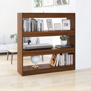 vidaXL Boekenkast/kamerscherm 100x30x103 cm bruineikenkleurig