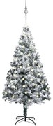 vidaXL Kunstkerstboom met LED's en kerstballen 240 cm PVC groen