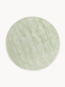 Rond handgeweven viscose vloerkleed Jane