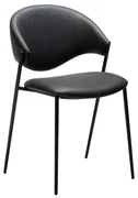 Dan-Form Zone Retro Design Eetkamerstoel Zwart Kunstleer