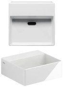Clou New Flush fontein 28x27cm zonder kraangat met afvoerplug keramiek glanzend wit CL/03.03410