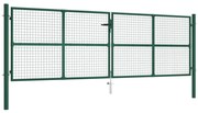 vidaXL Gaaspoort 400x125 cm staal groen