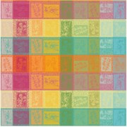 Rond katoenen tafelkleed Arc En Ciel met jacquardweefsel