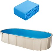 VEVOR Ovale zwembadfolie, 500 x 300 x 120 cm, binnenfolie, vervangende folie, binnenafdekking, zwembadfolie, standaard vinylfolie, slijtvast, voor bovengrondse zwembaden met 120 cm hoge wanden, effen kleur