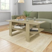 vidaXL Salontafel 110x55x42 cm bewerkt hout sonoma eikenkleurig