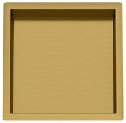 Saniclear Fido inbouwnis 30x30cm mat goud - geborsteld messing