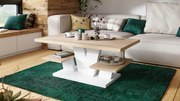 Mazzoni VIVA MAT Sonoma eik/Wit - MODERNE KOFFIE TAFEL MET SCHAPPEN